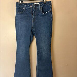 Levi's 726 Flare Womens Jeans 31x32 90s denim medium wash stretch